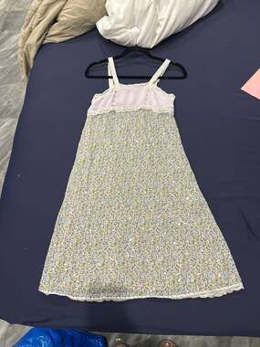 ZARA Kids Girls Floral Sequin Lace Trim Slip Dress Size 11-12 Years
